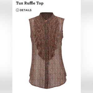 Cabi Tux Ruffle Top xs. Excellent condition